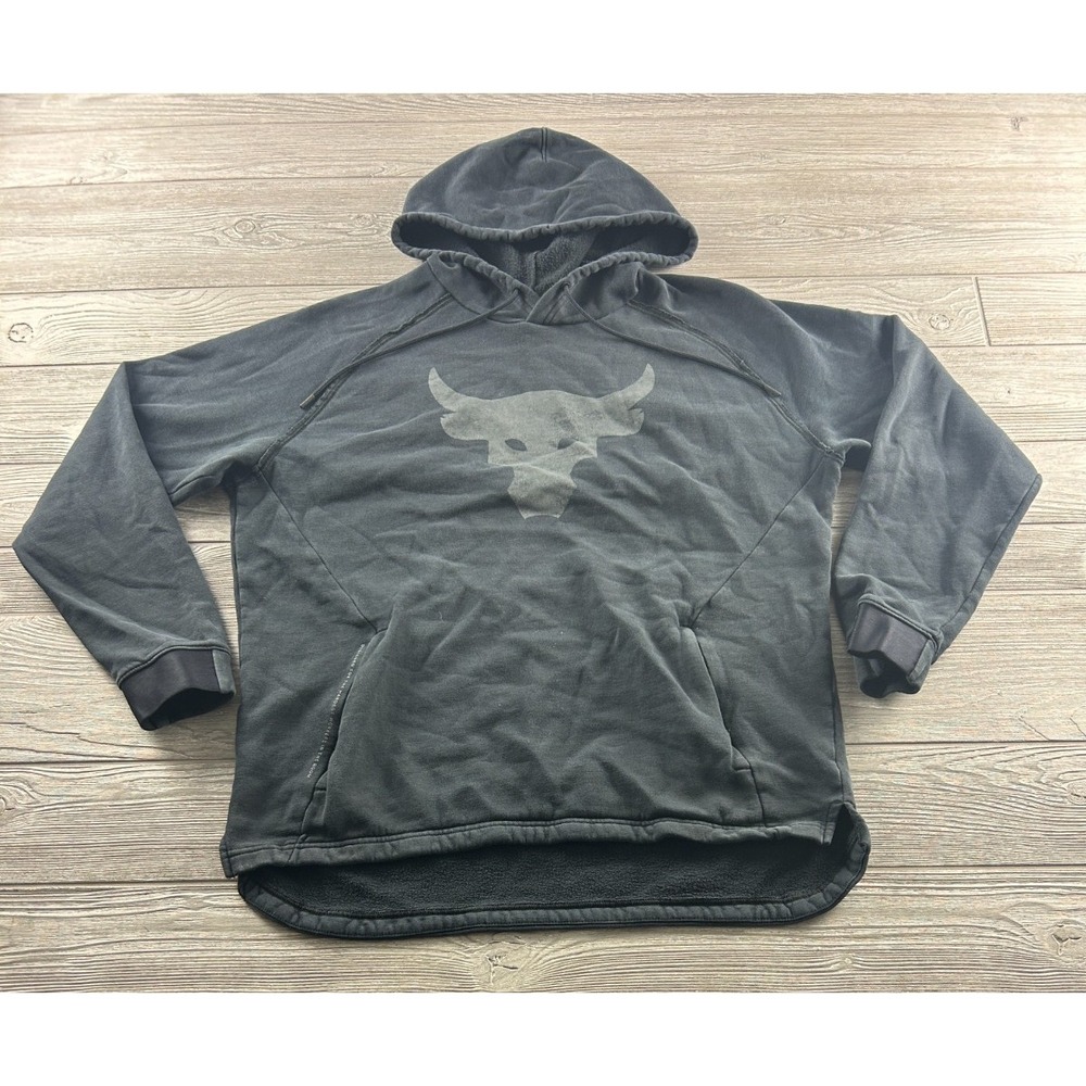 Under Armour Project Rock Blood Sweat Respect Hoodie Black Mens Large Pullover